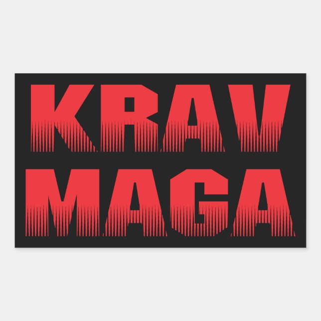 Sticker Rectangulaire Krav Maga (Devant)