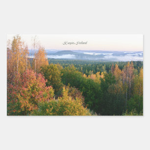 Sticker Rectangulaire Kuopio, Finlande, paysage d'automne,