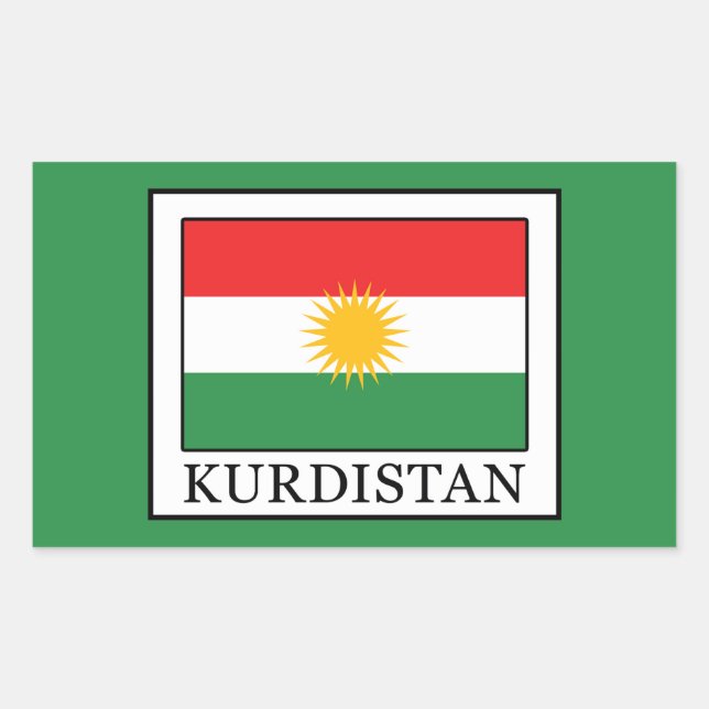 Sticker Rectangulaire Kurdistan (Devant)