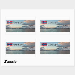 Sticker Rectangulaire Kvaloya Island Norvège