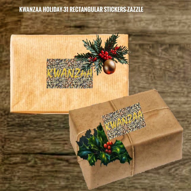 Sticker Rectangulaire Kwanzaa Holiday 31 (Créateur téléchargé)