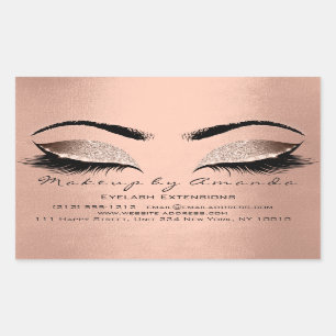 Sticker Rectangulaire La beauté du maquillage RSVP de cil rougissent le