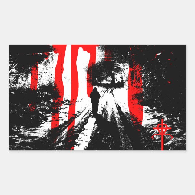 Sticker Rectangulaire La bête à l'intérieur (Devant)