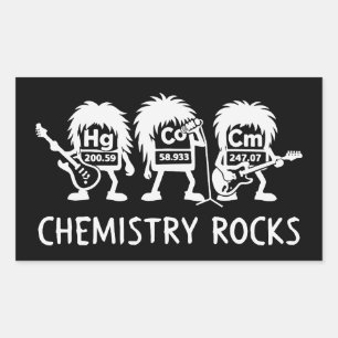 Sticker Rectangulaire La chimie déchire le groupe de rock scientifique
