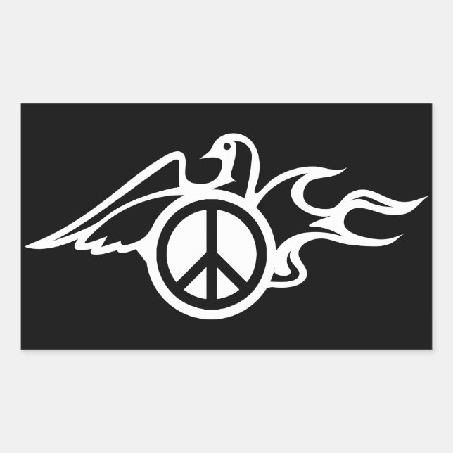Sticker Rectangulaire La colombe de la paix (Devant)