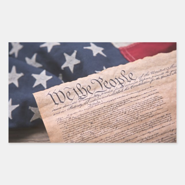 Sticker Rectangulaire La Constitution (Devant)