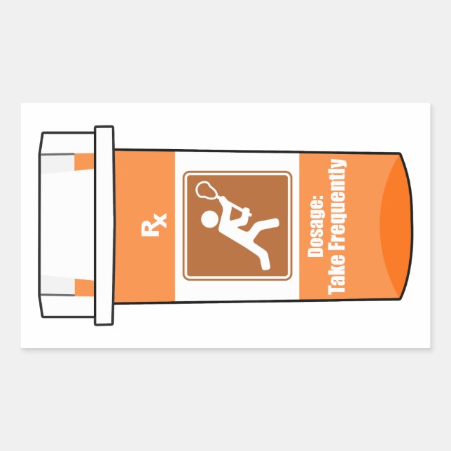 Sticker Rectangulaire La crosse est ma drogue (Devant)