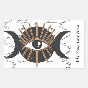 Sticker Rectangulaire La déesse de la lune triple illuminée
