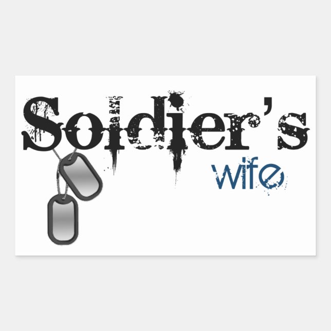 Sticker Rectangulaire La femme du soldat (Devant)