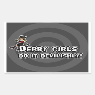 Sticker Rectangulaire La fille de Derby le font diaboliquement