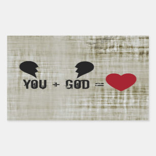 Sticker Rectangulaire La foi chrétienne en Dieu