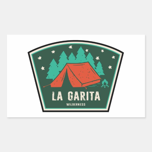Sticker Rectangulaire La Garita Wilderness Colorado Camping (Devant)