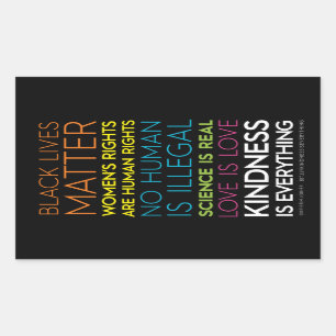 Sticker Rectangulaire La gentillesse, c'est tout Colour Rectangle Sticke
