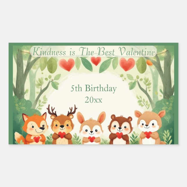 Sticker Rectangulaire La gentillesse, la meilleure Saint-Valentin, Anima (Devant)