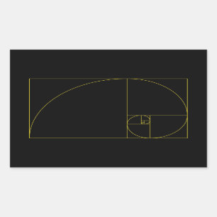 Sticker Rectangulaire La géométrie sacrée en spirale d'or