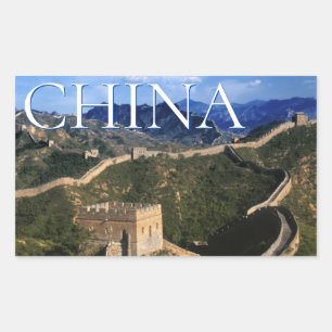 Sticker Rectangulaire La Grande Muraille   Jinshanling, Chine