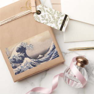 Sticker Rectangulaire La Grande Vague au large de Kanagawa par Hokusai