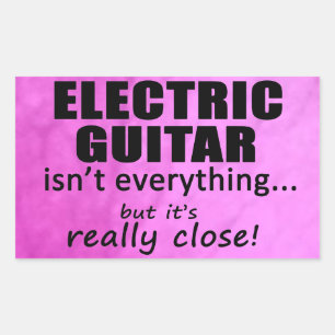 Sticker Rectangulaire La guitare électrique n'est pas tout le bâton rect