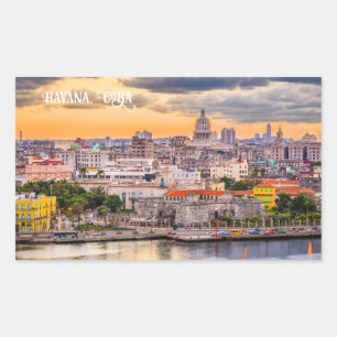 Sticker Rectangulaire La Havane CUBA