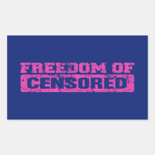Sticker Rectangulaire La liberté d'expression peut-être pas si
