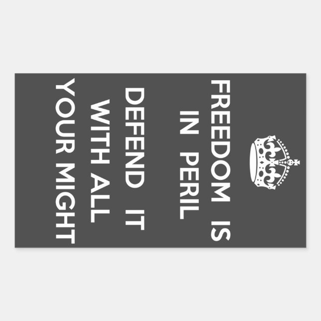 Sticker Rectangulaire La Liberté Est En Péril (Devant)