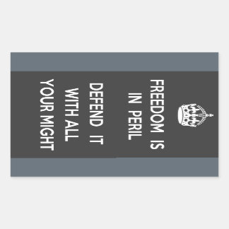 Sticker Rectangulaire La Liberté Est En Péril