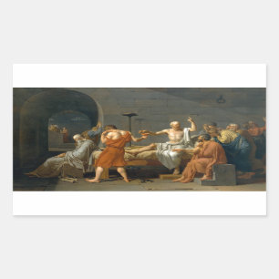 Sticker Rectangulaire La mort de Socrate par Jacques-Louis David