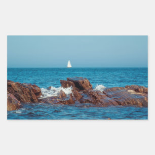 Sticker Rectangulaire La navigation dans l'Atlantique
