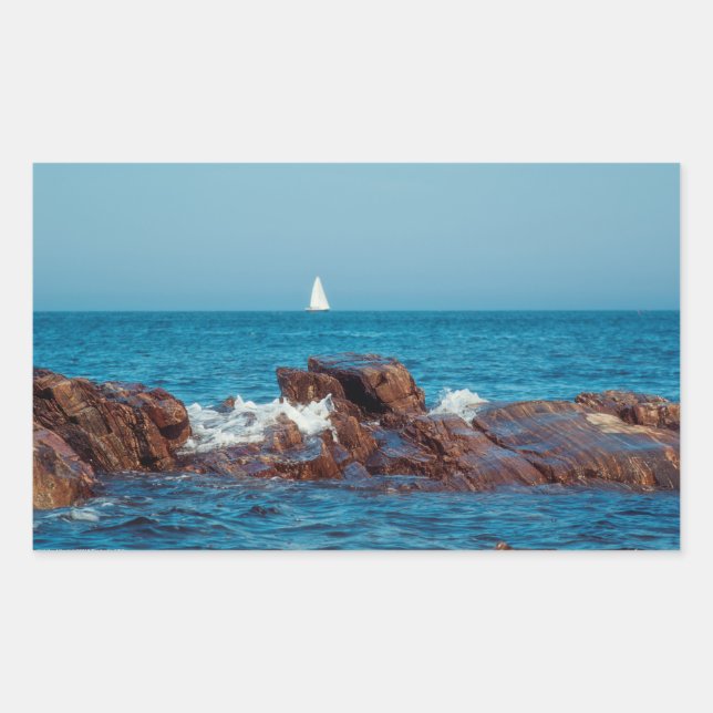 Sticker Rectangulaire La navigation dans l'Atlantique (Devant)