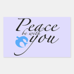 Sticker Rectangulaire La paix soit avec vous