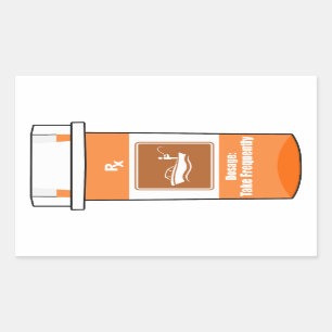 Sticker Rectangulaire La pêche est ma drogue