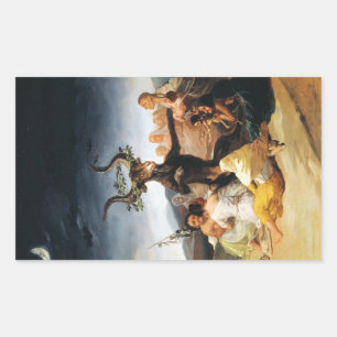 Sticker Rectangulaire La peinture chef-d'oeuvre Coven Francisco José de