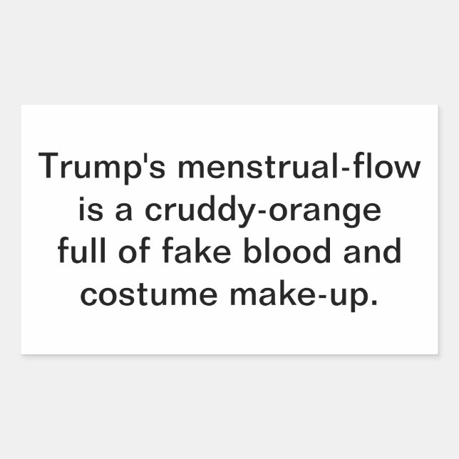 Sticker Rectangulaire La période orange-crapaud de Trump Hankamer Artjun (Devant)