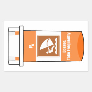 Sticker Rectangulaire La planche à voile est ma drogue