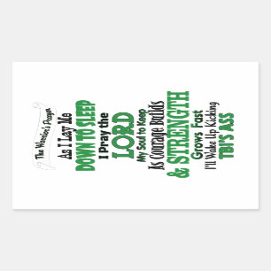 Sticker Rectangulaire La prière du guerrier TBI