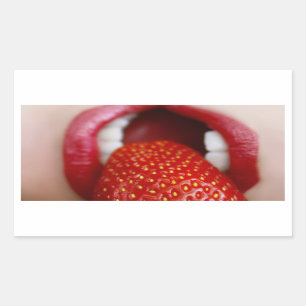 Sticker Rectangulaire La sucrerie de la nature - femme mangeant la