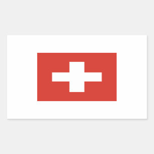 Sticker Rectangulaire La Suisse/drapeau suisse