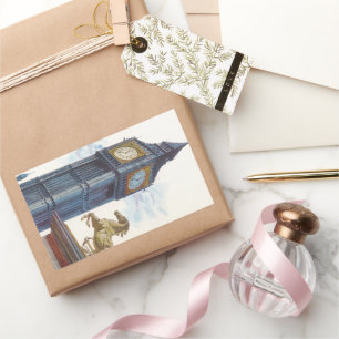 Sticker Rectangulaire La tour de l'horloge Big Ben au palais de Westmins