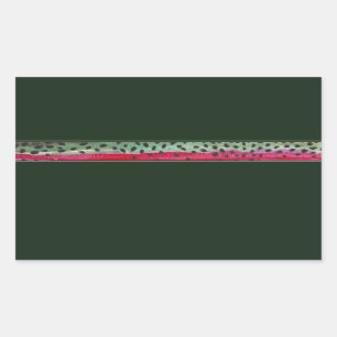 Sticker Rectangulaire La truite arc-en-ciel