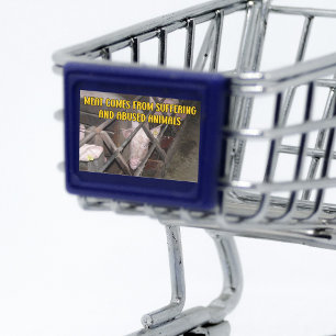 Sticker Rectangulaire La viande vient de la souffrance, l'activisme végé