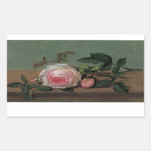 Sticker Rectangulaire La vie des fleurs sur une haie