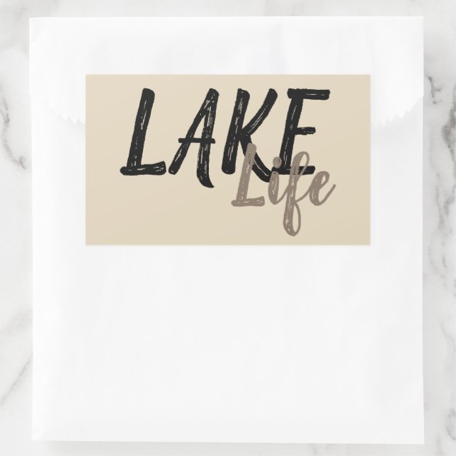 Sticker Rectangulaire LA VIE DU LAC nautique | (Sac)