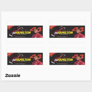 Sticker Rectangulaire La Vitesse Rencontre l'Héritage Lewis Hamilton Rej