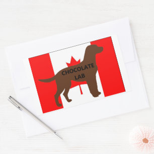 Sticker Rectangulaire laboratoire de chocolat labrador retriever