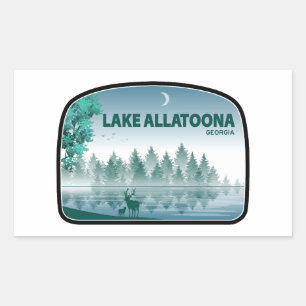 Sticker Rectangulaire Lac Allatoona Georgia Deer