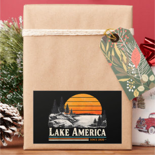 Sticker Rectangulaire Lac America 2026 Vintage