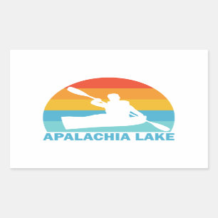 Sticker Rectangulaire Lac Apalachia Caroline du Nord Kayak
