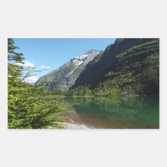 Sticker Rectangulaire Lac Avalanche II dans le parc national de Glacier (Devant)