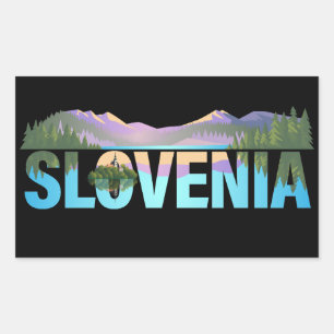 Sticker Rectangulaire Lac Bled Slovénie Europe
