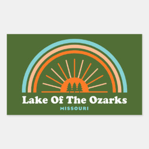Sticker Rectangulaire Lac Des Ozarks Missouri Arc-En-Ciel
